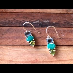Mixed glass earrings